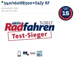 Abus Granit X-Plus 540/160HB300 Verrouillage En U + Support KF EaZy -Magasin D'Équipement De Vélo 20015953 Testsieger Logo und Sicherheitsstufe Logo