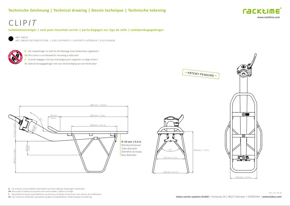 Racktime Porte-selle Clip-it 6 Racktime Porte-selle Clip-it – Image 4