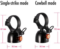 Cricket - Sonnette De Vélo Double Mode -Magasin D'Équipement De Vélo Granite Cricket Dual Mode Fahrradklingel GBL01 01 3