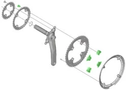 Shimano XT Boulons De Plateau Pour FC-T8000 (4 Pièces) -Magasin D'Équipement De Vélo Shimano XT Kettenblattschrauben fur FC T8000 4 Stuck Y1VL98020 a