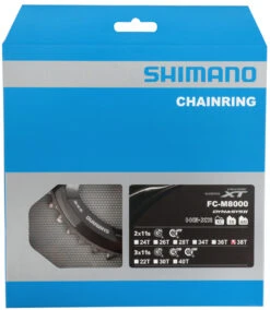 Shimano Plateau XT FC-M8000 2 Vitesses 38 Dents (BD) -Magasin D'Équipement De Vélo Shimano XT 2 fach Kettenblatt FC M8000 38 Zahne BD Y1RL98090 c
