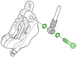 Shimano Vis De Conduite De Frein + Bague D'étanchéité Pour BR-M8120/7120 5 Shimano Vis De Conduite De Frein + Bague D'étanchéité Pour BR-M8120/7120 -Magasin D'Équipement De Vélo Shimano Y2RV98010 a