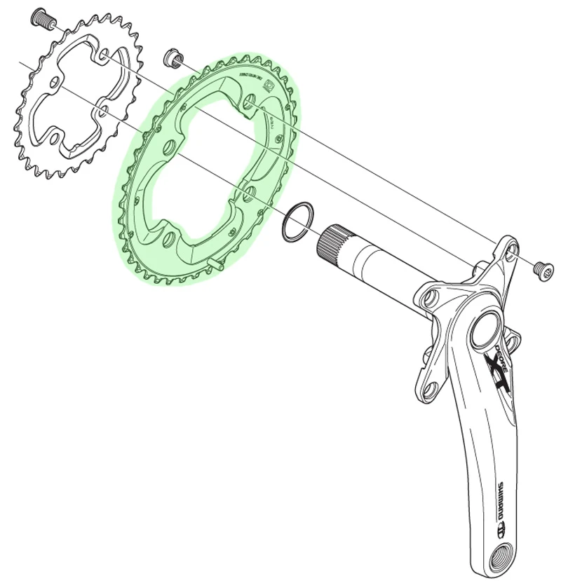 Shimano Plateau XT Pour FC-M785 38T (AM) 4 Shimano Plateau XT Pour FC-M785 38T (AM) – Image 2