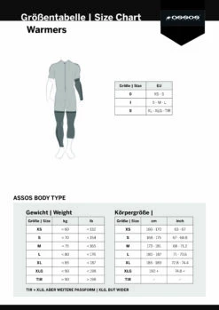 Assos RS TARGA - Jambières -Magasin D'Équipement De Vélo sizing assos warmers